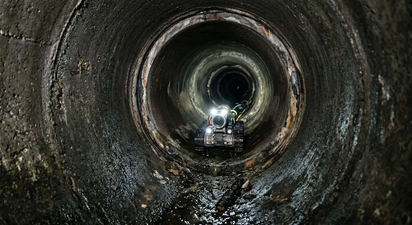 Robotic sewer camera inspecting pipe interior for Sewer Line Repair in Billings